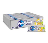 FREEDENT WHITE - Chewing-gum au goût Fruit sans sucres - Grand format contenant 30 paquets de 10 dragées - 420g