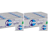 FREEDENT WHITE - Chewing Gum Sans Sucre - Goût Menthe Verte - 30 Paquets de 10 Dragées - Grand Format 300 Dragées - 420g