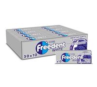 FREEDENT WHITE Chewing-Gum Sans Sucre Menthe Forte 30 Paquets 300 Dragées