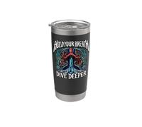 Freediver Scuba Hold Your Breath Dive Deeper Gobelet isotherme en acier inoxydable double paroi