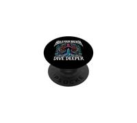 Freediver Scuba Hold Your Breath Dive Deeper PopSockets PopGrip Adhésif