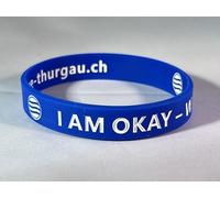 Freediving Bracelet en Silicone - Bleu - I AM Okay - Wait, What's My Name?