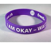 Freediving Bracelet en Silicone - Violet - I AM Okay - Wait, What's My Name?