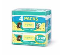 Freedog Lot de 40 lingettes humides pour chiens et chats Essence citronnelle - Lingettes humides - Nettoyant pattes de chien - Éliminateur d'odeurs - Lingettes humides - Nettoyage des pattes de chien