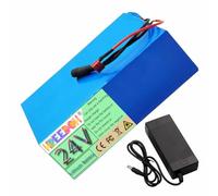 FREEDOH Batterie Lithium-ION 24 V, Pack de Batteries Lithium 24 V 5 Ah, 7,5 Ah, 10 Ah, 12,5 Ah, 15 Ah, 17,5 Ah, 20 Ah pour Moteur 0-480 W avec Chargeur,24v7.5ah