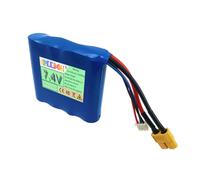 FREEDOH Batterie Lithium-ION 7,4 V 1,5 Ah, 3 Ah, 5,2 Ah, 6 Ah pour Bateau télécommandé, Bateau de pêche à la traîne, Bateau d'appâtage,7.4v5200mah