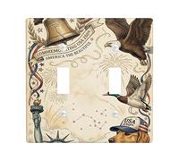 Freedom Bell Plaque de protection pour interrupteur à bascule en plastique beige de taille standard pour maison, chambre à coucher, bureau