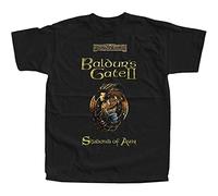 FREEDOM.DRRUI Men's Baldur's Gate II Shadows of Amn Computer Game T-Shirt Black S