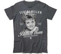 FREEDOM.DRRUI Mens T-Shirt Jessica Fletcher She Wrote Murder She Wrote Tshirt Grey XXL
