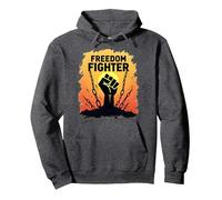 Freedom Fighter: Empowering Protest Graphic for Activistes, Sweat à Capuche, Unisexe pour Adultes, Chiné Foncé, S