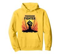Freedom Fighter: Empowering Protest Graphic for Activistes, Sweat à Capuche, Unisexe pour Adultes, Citron, XL