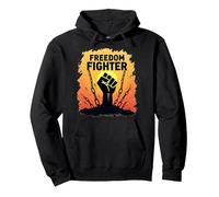 Freedom Fighter: Empowering Protest Graphic for Activistes, Sweat à Capuche, Unisexe pour Adultes, Noir, M