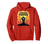 Freedom Fighter: Empowering Protest Graphic for Activistes, Sweat à Capuche, Unisexe pour Adultes, Rouge, M