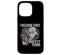 Freedom First Safety Troisième John Adams Funny 4 Juillet Coque pour iPhone 14 Pro Max