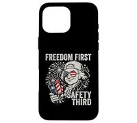 Freedom First Safety Troisième John Adams Funny 4 Juillet Coque pour iPhone 16 Pro Max