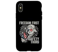 Freedom First Safety Troisième John Adams Funny 4 Juillet Coque pour iPhone X/XS