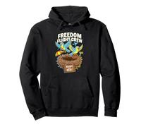Freedom Flight Crew Room Voyage Humour Oiseaux Citation Oiseaux Sweat à Capuche