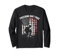 Freedom is Not Free Patriotic Soldat Manche Longue