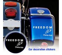 Freedom is Worth Fighting Charlie Kirk Merchandise True American Hero Autocollants pour pare-chocs de voiture Décoration I Am We are Charlie Kirk Now, Silenced Not Forgotten in Loving Memory Truck