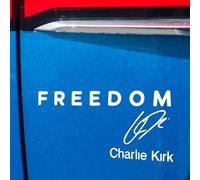Freedom is Worth Fighting Charlie Kirk Merchandise True American Hero Autocollants pour pare-chocs de voiture Décoration I Am We are Charlie Kirk Now, Silenced Not Forgotten in Loving Memory Charlie