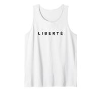 Freedom - LIBERTÉ Minimal Texte Noir Conservateur (Français) Débardeur