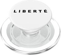 Freedom - LIBERTÉ Minimal Texte Noir Conservateur (Français) PopSockets PopGrip pour MagSafe