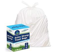 Freedom Living Sacs poubelle biodégradables Blanc Caddy Sacs compostables avec attaches 10 litres en 4 rouleaux 96 pièces
