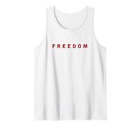 Freedom - Minimal Red Text Design Conservative (White) Débardeur