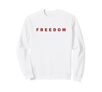 Freedom - Minimal Red Text Design Conservative (White) Sweatshirt