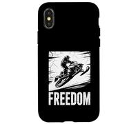 Freedom Motoneige Rider Extreme Winter Art Coque pour iPhone X/XS