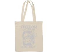 Freedom Or Death Moto Road Race 1998 Sac fourre-tout en coton naturel Blanc