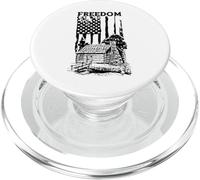 Freedom Outdoor Cabane en Bois avec Drapeau américain PopSockets PopGrip pour MagSafe