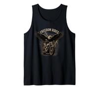 Freedom Rides Eagle Moto Art Vintage Débardeur