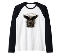 Freedom Rides Eagle Moto Art Vintage Manche Raglan