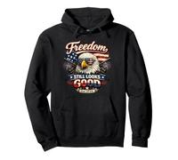 Freedom Still Looks Eagle Patriotic Est 1776 Juillet 4 Sweat à Capuche