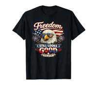 Freedom Still Looks Eagle Patriotic Est 1776 Juillet 4 T-Shirt