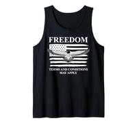 Freedom Terms and Conditions May Apply American Flag Eagle Débardeur