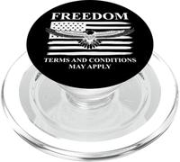 Freedom Terms and Conditions May Apply American Flag Eagle PopSockets PopGrip pour MagSafe