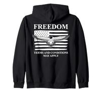 Freedom Terms and Conditions May Apply American Flag Eagle Sweat à Capuche