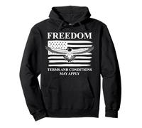 Freedom Terms and Conditions May Apply American Flag Eagle Sweat à Capuche