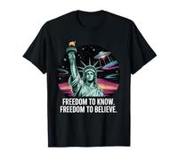 Freedom to Know Alien UFO Meme - Divulgation Day Liberty V3 T-Shirt