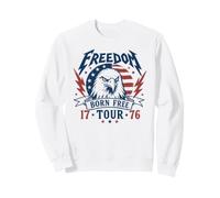 Freedom Tour 1776 Retro Eagle Born Free 4 Juillet Sweatshirt