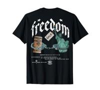Freedom Vintage Streetwear Urban Hip Hop Rock Y2K Back Print T-Shirt