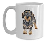 freedomlook Mug Teckel à poil dur - I Am Proud To Have A Wire-Haired Dachshund Dog Doxie Mom Grandma Mug - Pour les propriétaires de teckels (425,2 g)