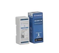Freedompro Interrupteur intelligent Wi-Fi pour 2 volets, stores, module relais DIN pour maison connectée compatible avec Matter, Apple HomeKit, Alexa, Google Home, 110-240 V 5 A, Boîte de jonction