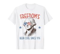 Freedom's Been Cool Since 1776 Funny Patriotic Retro USA T-Shirt