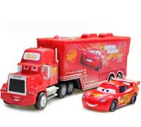 Freefire Cars 3 2 pièces Lightning McQueen Uncle Container Camion 1:55 Diecast Metal Modle Jouet d'anniversaire pour enfants (NO.95)