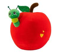 Freefire Coussin en peluche en forme de fruit, doudou pomme kaki, coussin cadeau pour enfants/adultes, pomme rouge, 40 cm