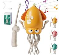 Freefire Jouet Musical pour Bébé, Poulpe Dansant, Pieuvre Dansante avec LED et Musique, Capteur d'évitement d'obstacles Automatique et Rampant, Pieuvre électrique Jouet pour Enfants (Jaune)