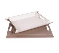 Freeform - Plateau Bicolore Réversible en Simili Cuir - Taupe/Blanc - 45 x 35 cm - Set de Table, Élégant, Adaptable à Votre Décoration